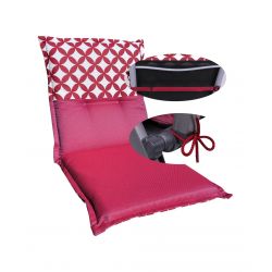 Dwustronny materac poduszka na fotel krzesło ogrodowe z niskim oparciem 2863402
