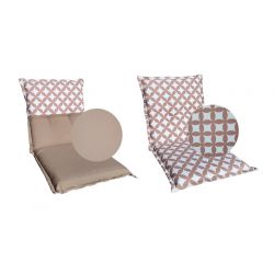Dwustronny materac poduszka na fotel krzesło ogrodowe z niskim oparciem 2863602