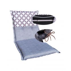 Dwustronny materac poduszka na fotel krzesło ogrodowe z niskim oparciem 2864102