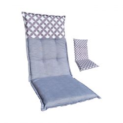 Cuscino, materasso, schienale trapuntati per bancali per il giardino 120 x 40 x 20/14 cm antracite
