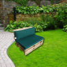 Komplet poduszek, materacy na palety do ogrodu z zamkiem błyskawicznym zielony