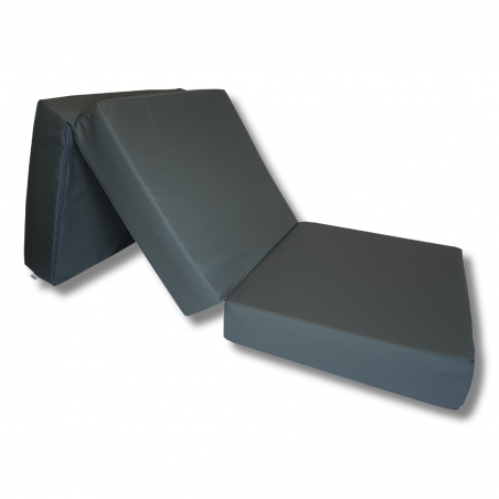 Materac składany Lux 195x75x15 cm H3/H4 Visco do spania, kampera i dla gości - Antracyt