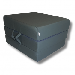 Materac składany Lux 195x75x15 cm H3/H4 Visco do spania, kampera i dla gości - Antracyt