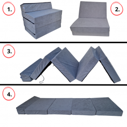 Fotel materac składany 195x70x10 cm - 1008