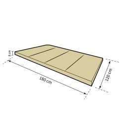 Materac składany 180 x 120 x 8 cm 1021